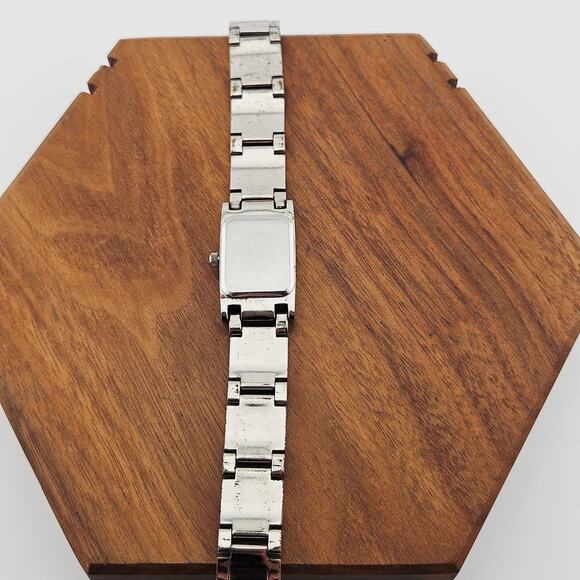 Fossil Silver Tone Rectangle Dial Watch Bracelet Link Band ES-8999 Casual Daily - Picture 5 of 8